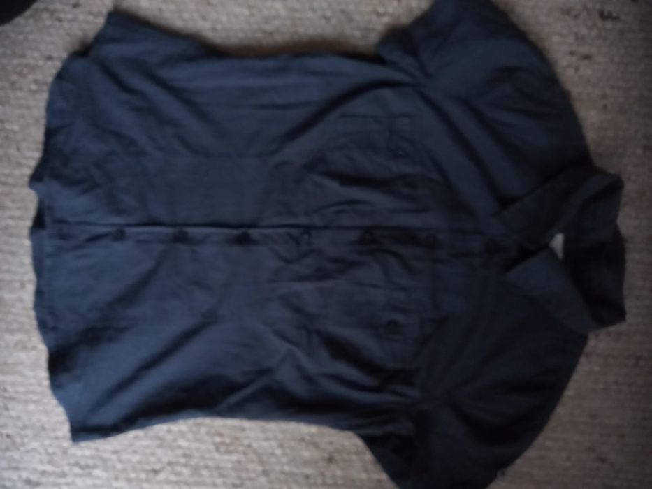 Granatowa koszula z krótkim rękawem / H&M