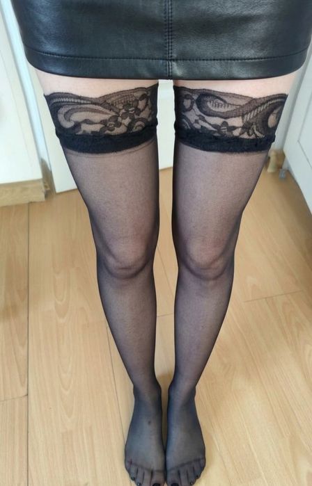 Nowe Pończochy samonośne damskie seksowne noir lolita alternative