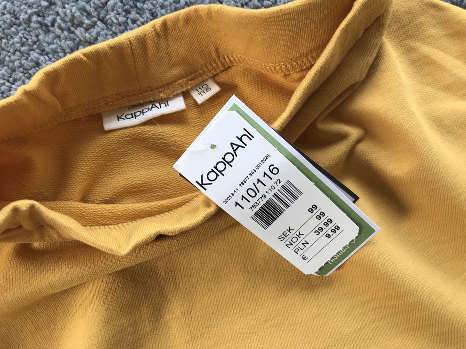 OKAZJA! Nowa spódnica KappAhl 110/116 ochra spódniczka bawełniana