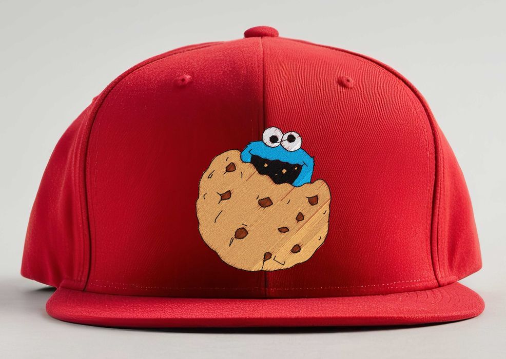 Nowa Czapka Snapback Ciasteczkowy Potwór Cookie Ulica Sezamkowa Haft