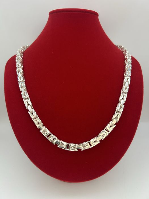 Srebrny łańcuszek 925 – splot KRÓLEWSKI – 147 g / 7 mm / 60 cm – NOWY