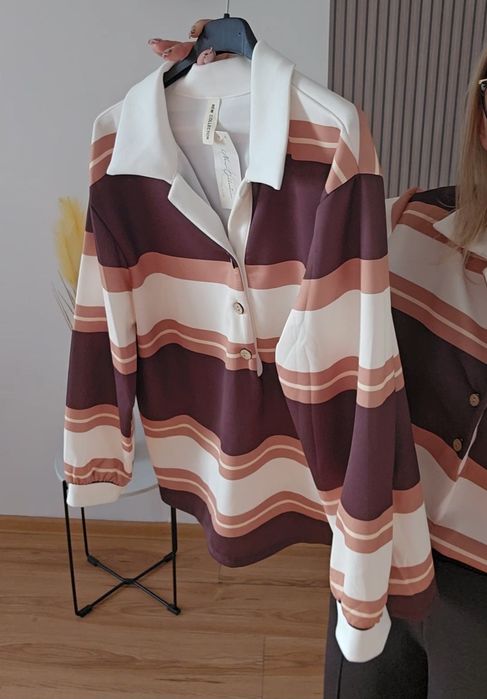 Bluza polo czekolada WYPRZEDAŻ