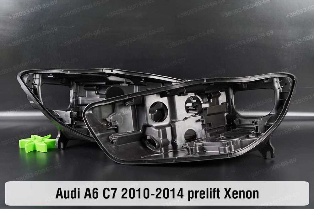 Ремкомплект скло ушки корпуса световод маска хром фары Audi a6c7 Hella