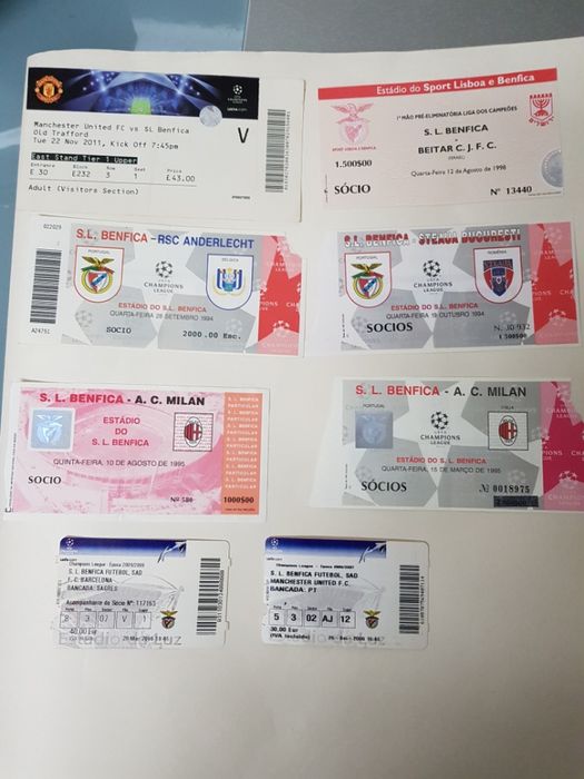 Bilhetes Futebol raros