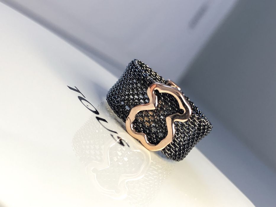 TOUS pierścionek Icon Mesh srebro 925 oryginał