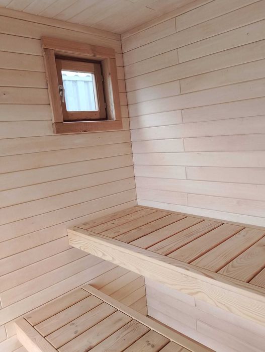 Sauna Ogrodowa 3,1x2,7 m z panoramicznym oknem