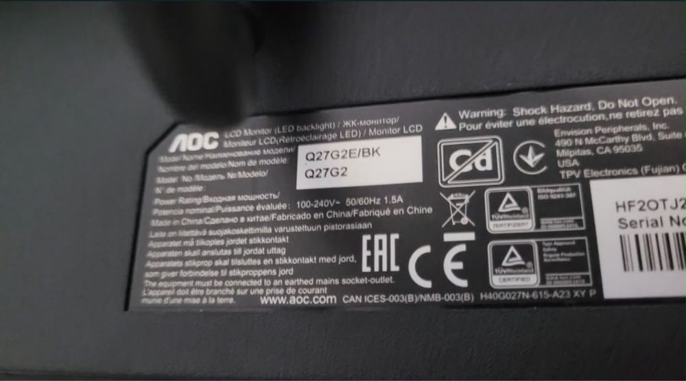 Monitor Gaming AOC