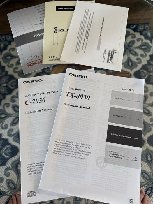 Zestaw stereo Onkyo TX-8030 + C-7030 + Wharfedale Diamond 10.MT