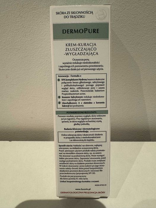 Eucerin DermoPure krem kuracja złuszczająco-wygładzająca