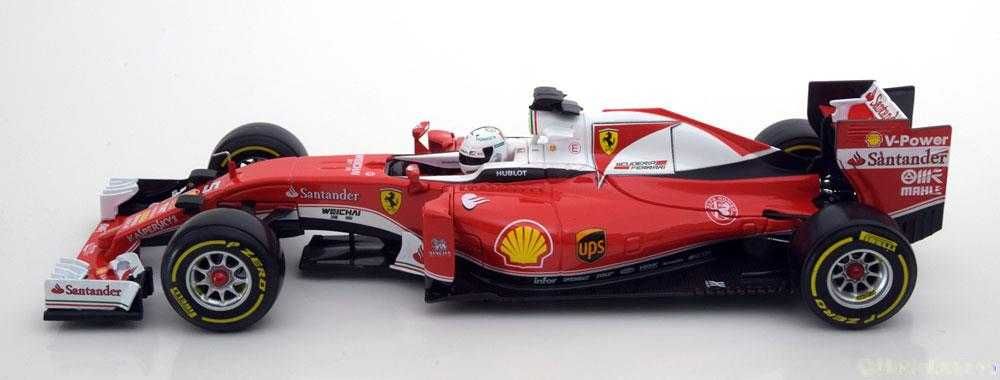 1/18 ferrari sf16-h vettel 2016 (bburago) fórmula 1