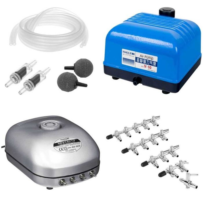 Bomba de Ar e acessórios (pedras difusoras, vávula retorno)