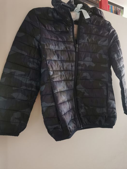 Kurtka przejściowa z kapturem chłopięca jesienna moro Zara - rozm. 122