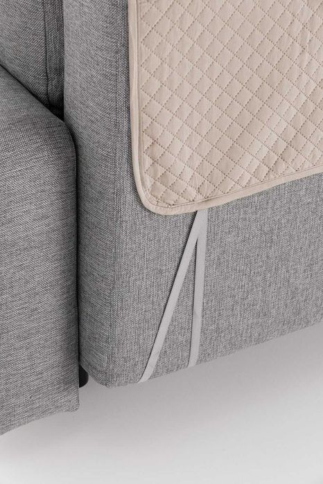 Textilhome – Ochronny pokrowiec na sofę 2-osobową, 110 cm, beżowy