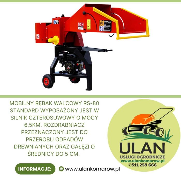 Wynajem Maszyn Rębak, Glebogryzarka, Zamiatarka, Piła, Dmuchawa