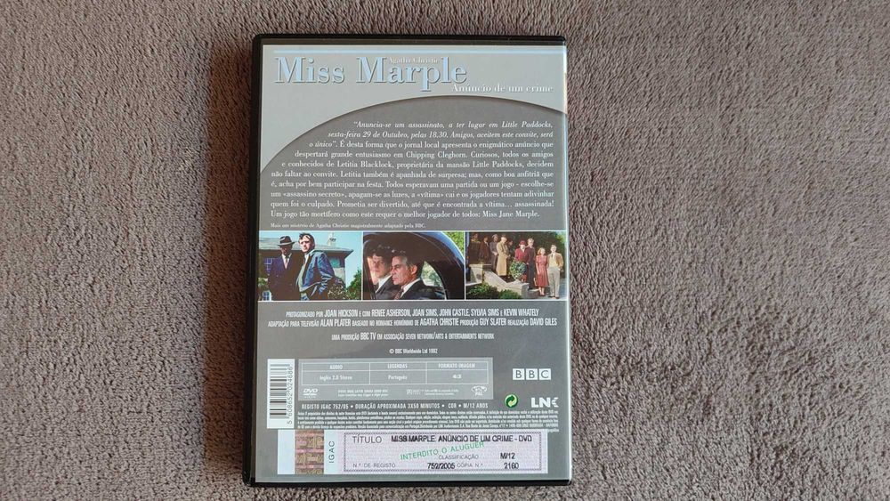 DVD Miss Marple - Anúncio de um Crime (Agatha Christie)