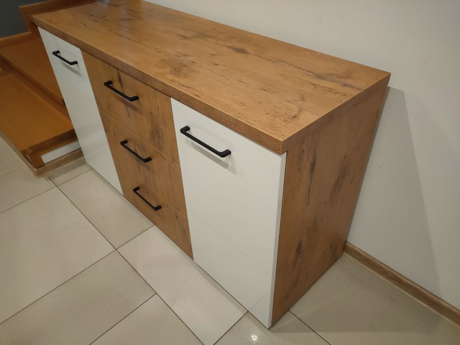 Komoda szafka szuflady biały połysk