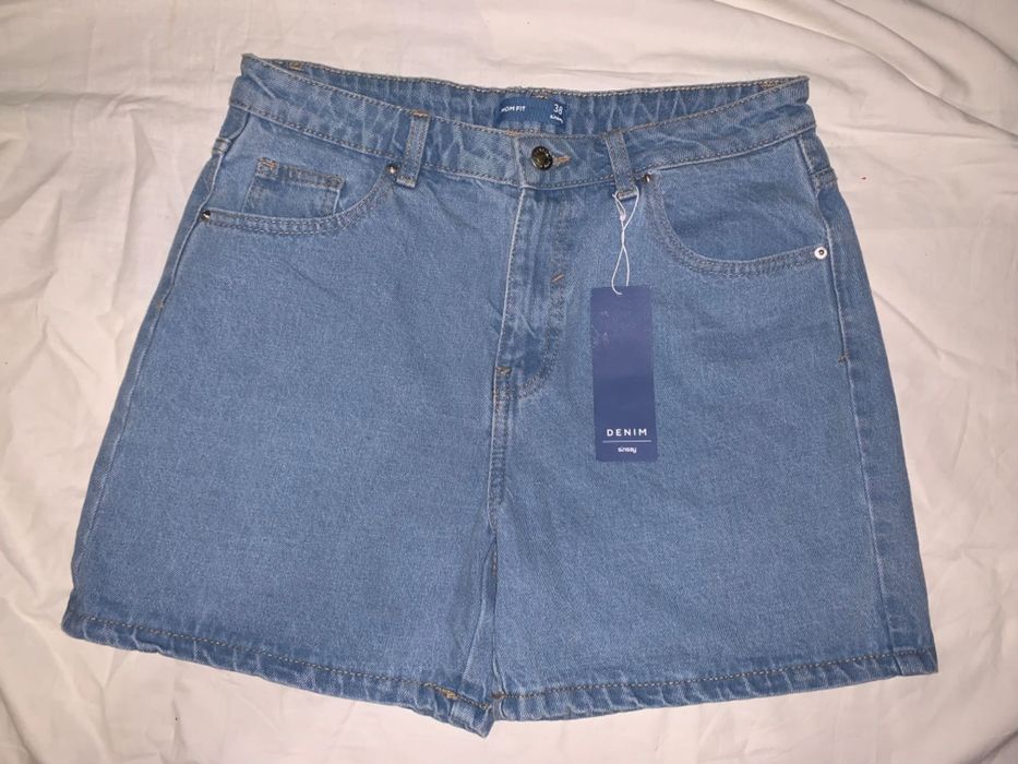 Джинсовые шорты бермуды