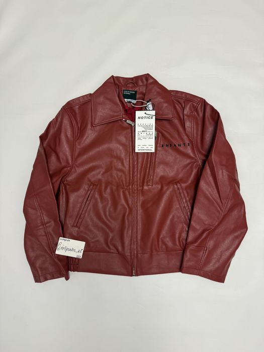 кожаная куртка Enfants Riches Deprimes Erd Leather jacket red M L