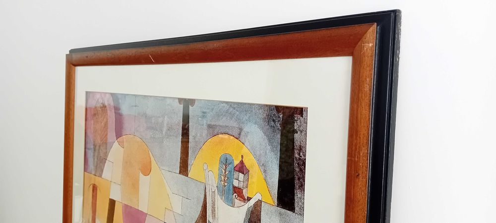Reprodução da famosa pintura Black Column in a Landscapede Paul Klee