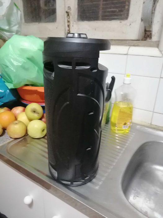 Coluna portátil com som, rádio, Mp3, Bluetooth, mocrofone