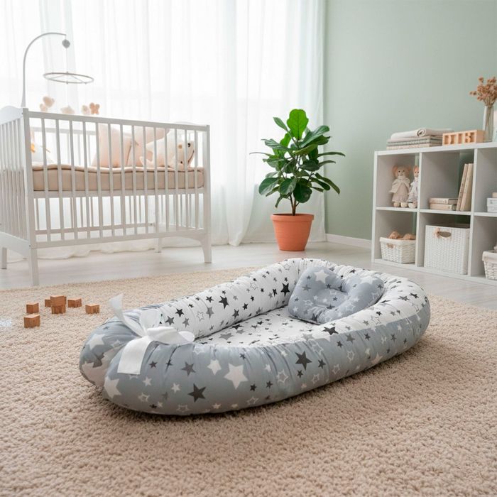 Кокон гніздечко позиціонер бебінест для новонародженого з подушкою