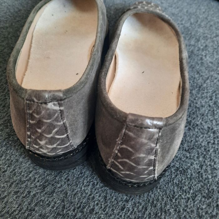 Skórzane damskie grafitowe buty 38,5/39r