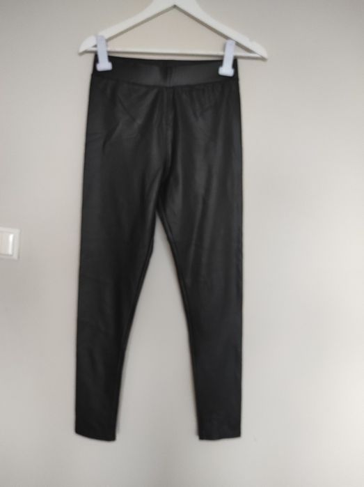 Leginsy getry eko skóra elastyczne wyższy stan r.M/L
