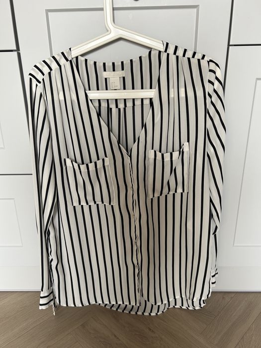 Biała koszula w paski H&M