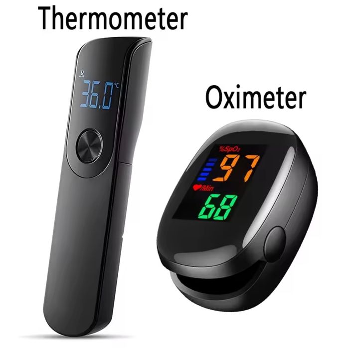 Zestaw termometr/ pulsoxymetr