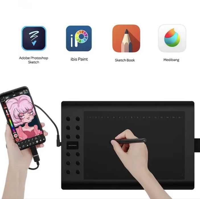 Графічний планшет Gaomon M106K Pro для малювання