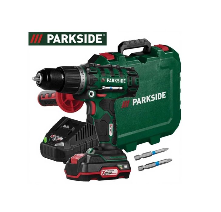 KIT Aparafusadora c Martelo 45Nm 20V Parkside