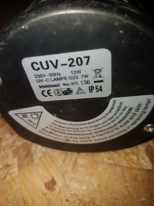Lampa uv Mocna 12W Do oczka lub akwarium