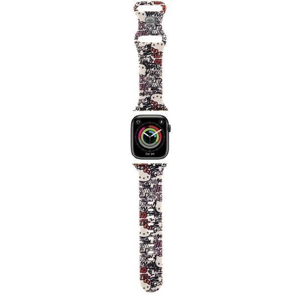 Hello Kitty Pasek HKAWMSDGPTE Apple Watch 38/40/41mm beżowy/strap