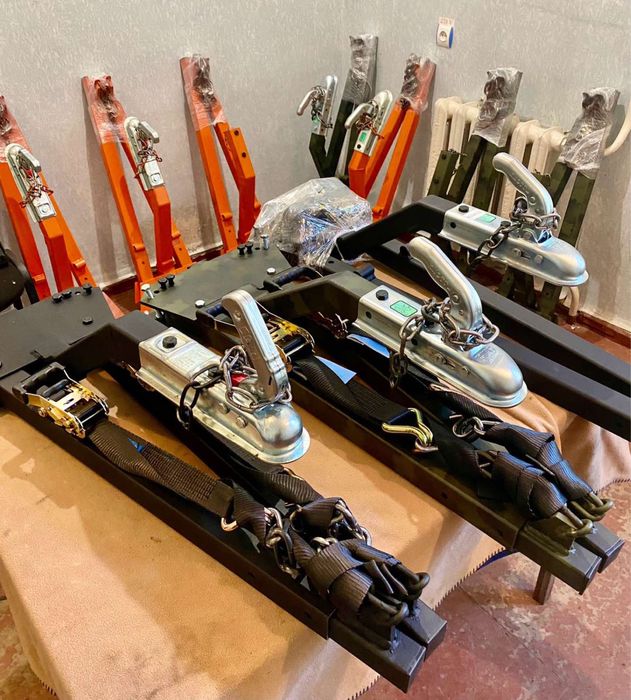 Жостка сцепка. Лафета-жёсткая сцепка. Автобуксир. Жестка зчіпка.