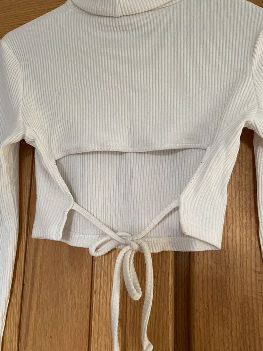 Camisola gola alta cropped