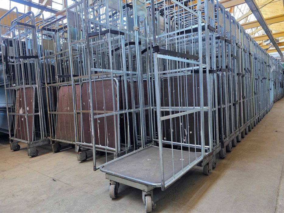 Wózek Kosz Transportowy Magazynowy Gniazdowy Kurierski Siatkowy Rollkontener 65x80x168cm