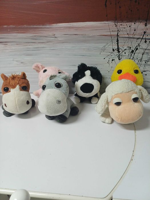 Peluches de animais de quinta 6 unidades