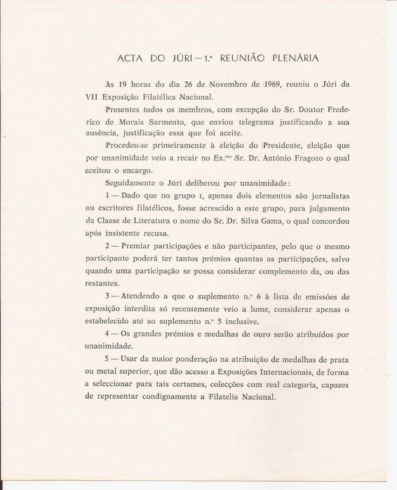 Catalogo da VII Exposição Filatélica - Coimbra 1969