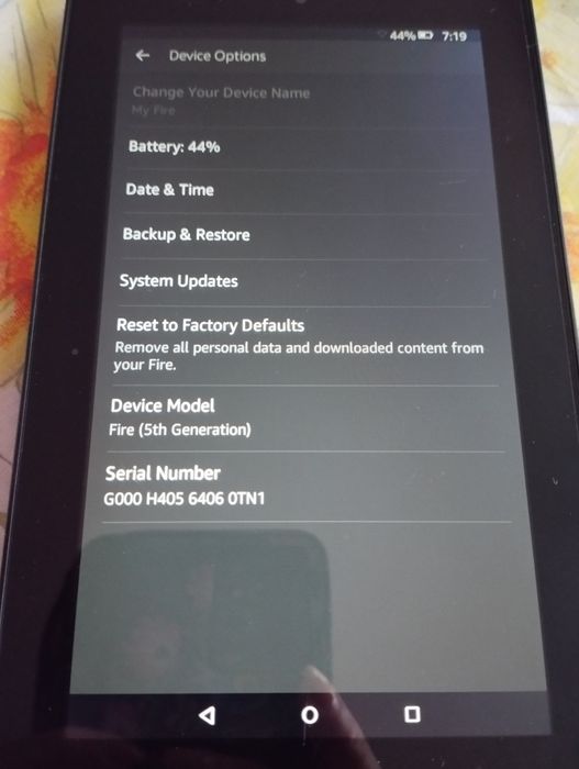 Tablet Amazon Fire 5th generation