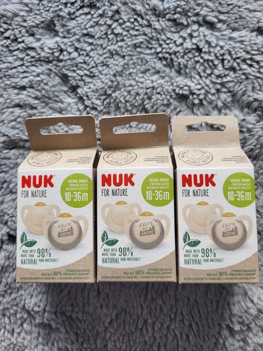 Nuk smoczki uspokajające For Nature 18-36m 3 opakowania