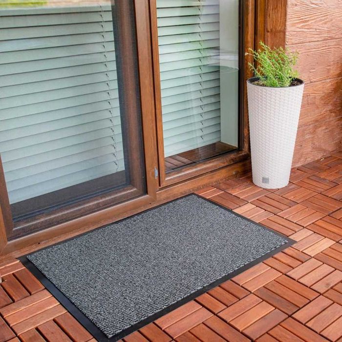 Wycieraczka do butów pod drzwi gumowa mata podłogowa 40x60 cm szara