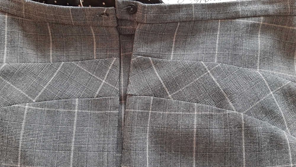 Spódnica kratka szara falbana Look 38 M elegancka oryginalna