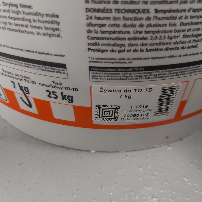 Tynk mozaikowy termo organika 25kg