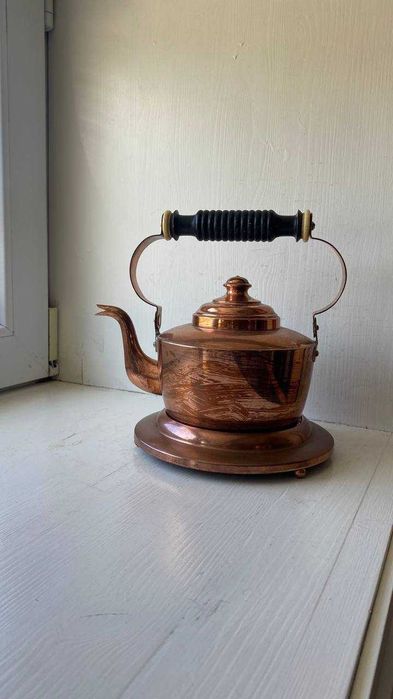 Чайник медный на 0,8 л. на подставке