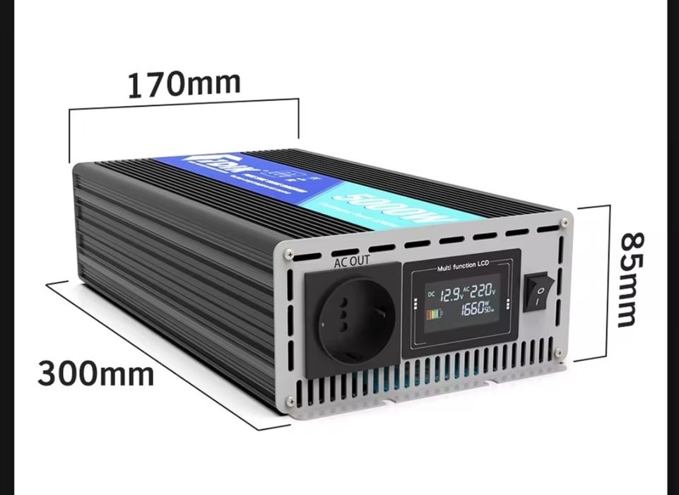 transformador Para Camião 12v ou 24V-220v 5000W Onda Pura