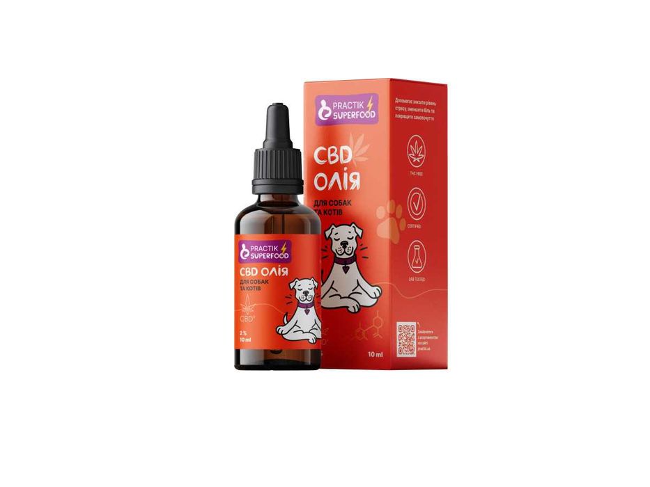CBD олія для собак та котів 2% PRACTIK SUPERFOOD 10 мл