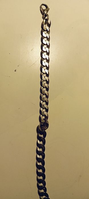 Srebrna solidna męska bransoleta