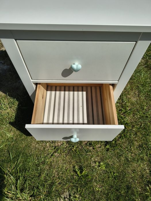 Komoda / Stolik Nocny IKEA HEMNES – 2 szuflady, biała
