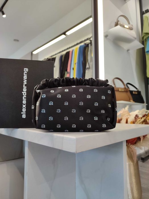 Сумка Alexander Wang Scrunchie Crystal Mini Bag Black