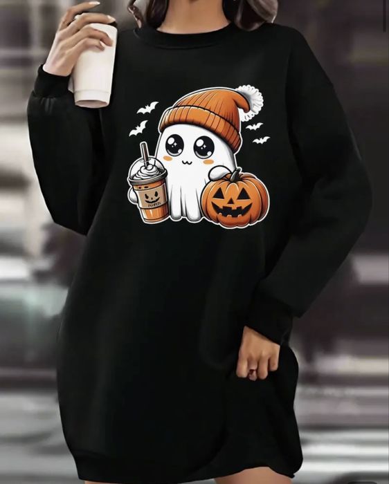 Сукня-світшот з флісовою підкладкою та принтом